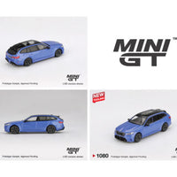 (Preorder) Mini GT 1:64 BMW M5 Touring (G99) – Marina Bay Blue Metallic