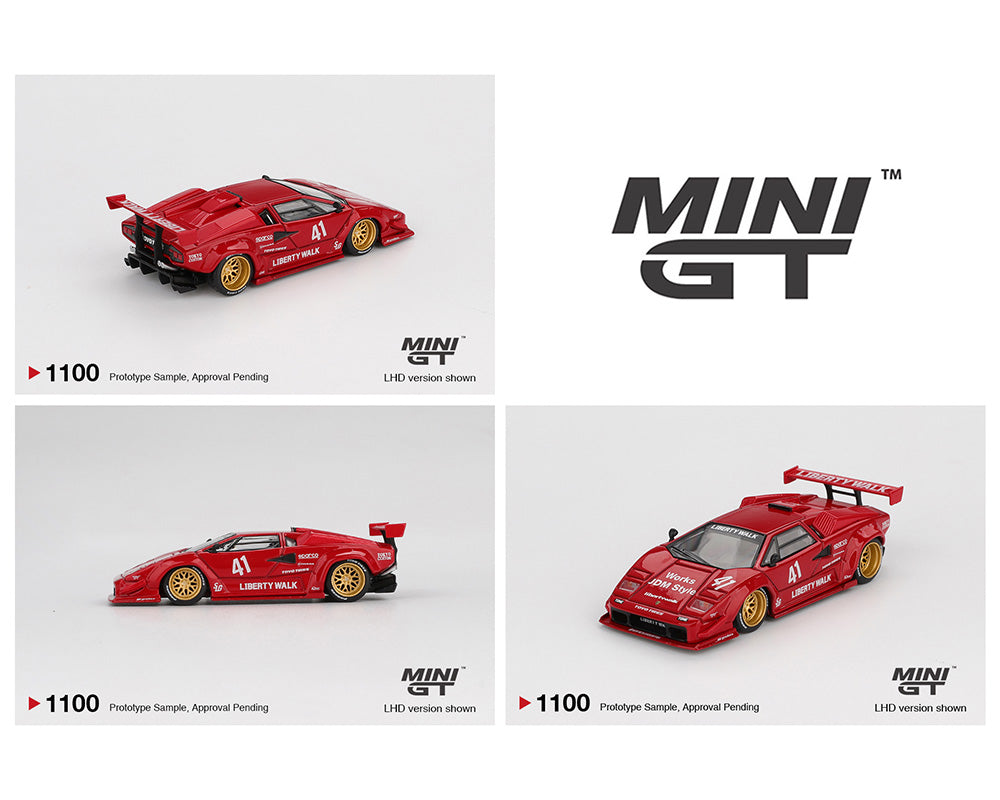 Mini GT 1:64 Lamborghini Countach LB-WORKS – Red