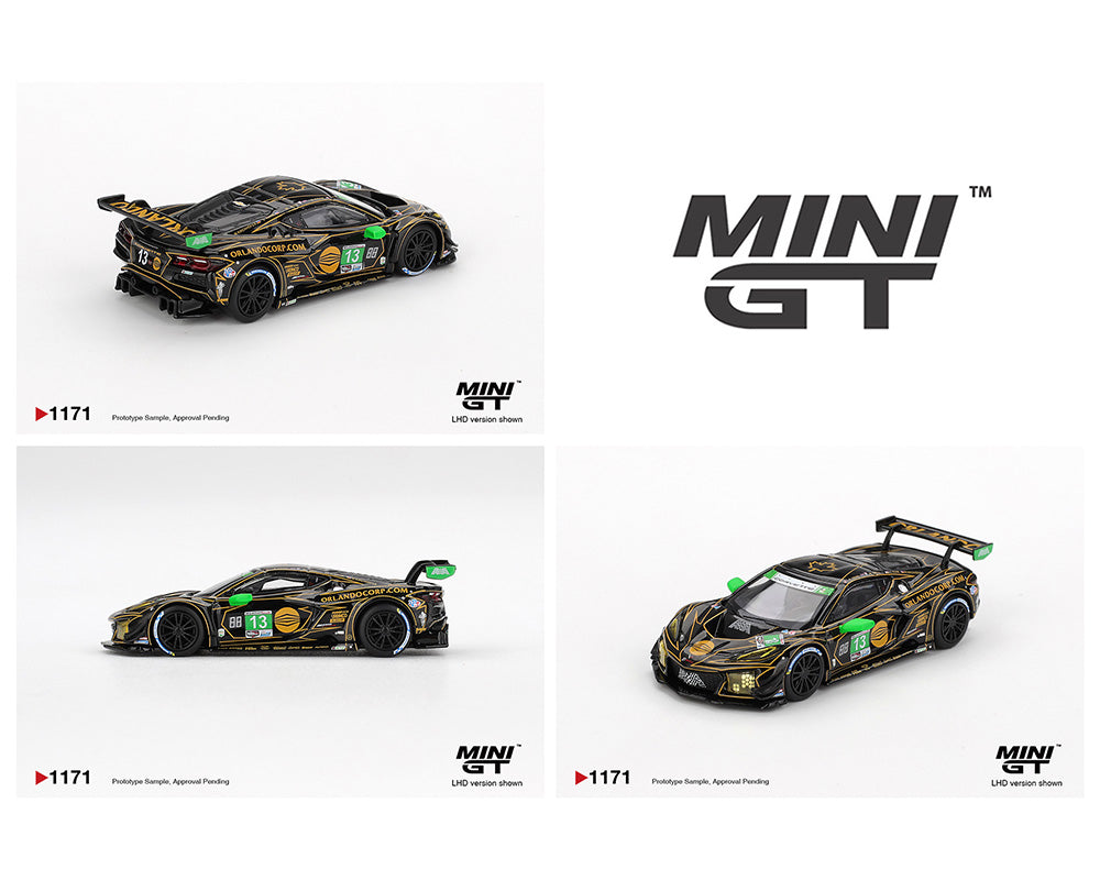 Preorder) Mini GT 1:64 Chevrolet Corvette Z06 GT3.R #13 AWA 2025 IMSA Daytona 24 Hrs