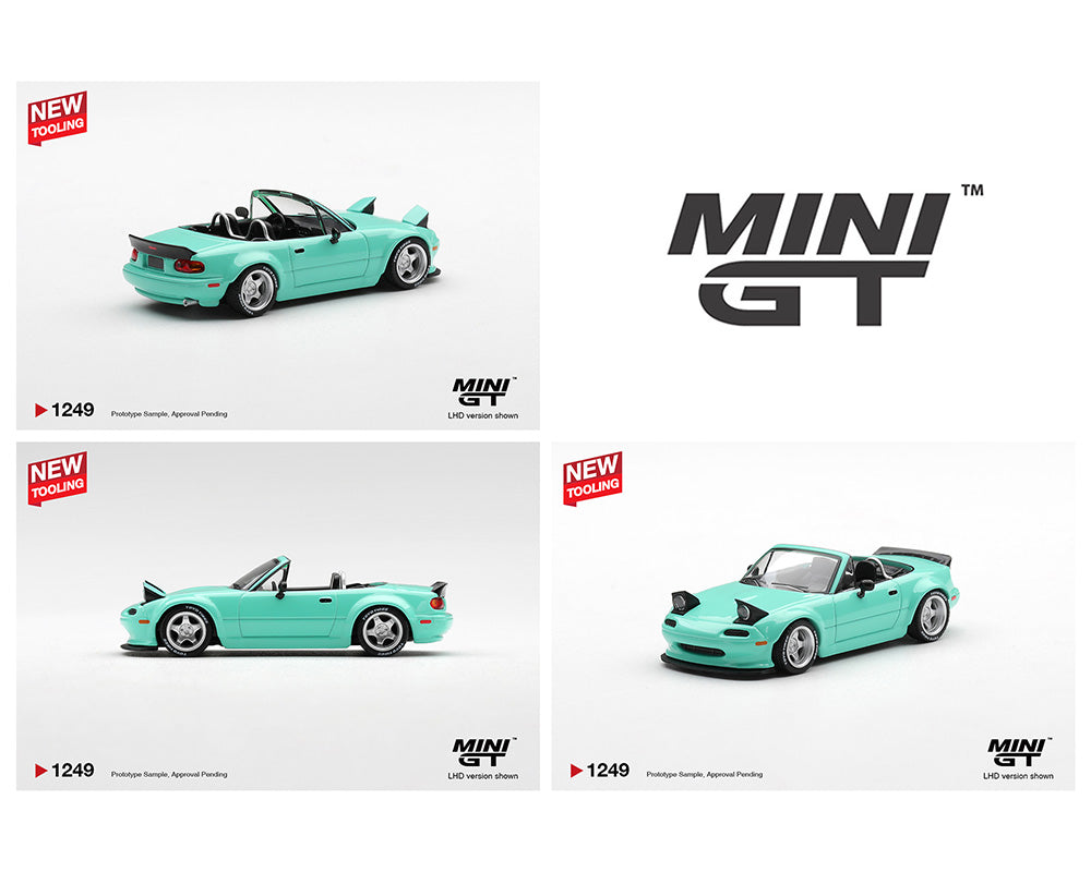 (Preorder) Mini GT 1:64 Mazda MX-5 (NA) Pandem – Mint Green – Limited Edition