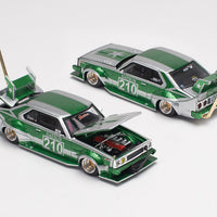 Pop Race PR640061 SKYLINE C210 KAIDO RACER (BOSOZOKU STYLE) - SILVER/GREEN