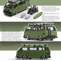 Mortal 1:64 VW T3 Lowrider w/ BBS Wheels Army Green