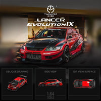 Time Micro 1:64 Mitsubishi Evolution IX Red Devils