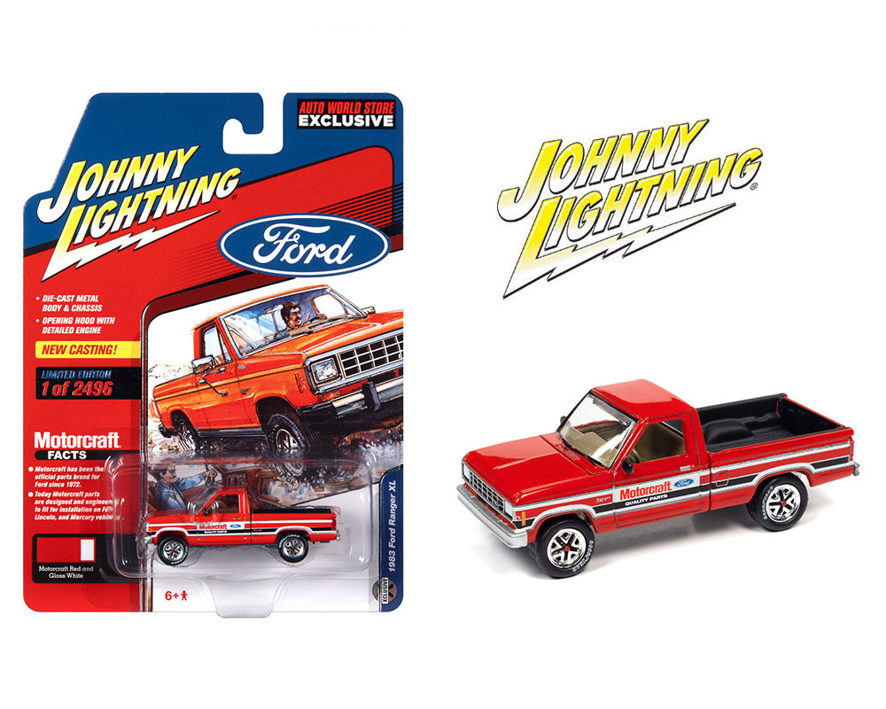 Johnny Lightning 1:64 Auto World Store Exclusives 1983 Ford Ranger XL Pickup Truck Motorcraft Limited 2,496 Pcs