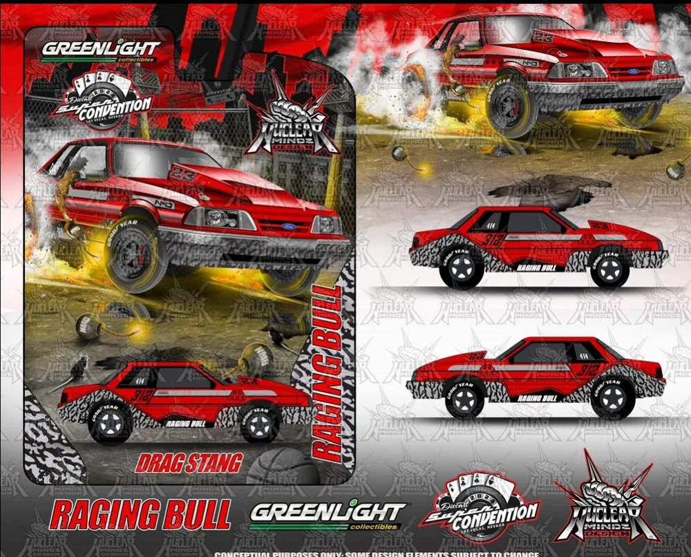 2024 Las Vegas Super Convention Greenlight Drag Mustang Raging Bull