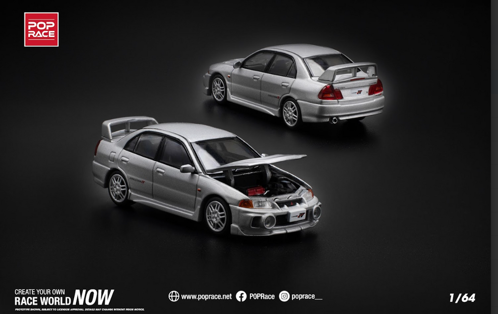 PR640140 MITSUBISHI LANCER EVOLUTION IV - STEEL SILVER HKD