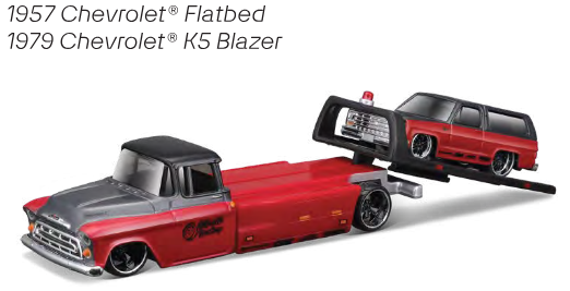 2025 Muscle Machines Flatbed with K5 Blazer Red