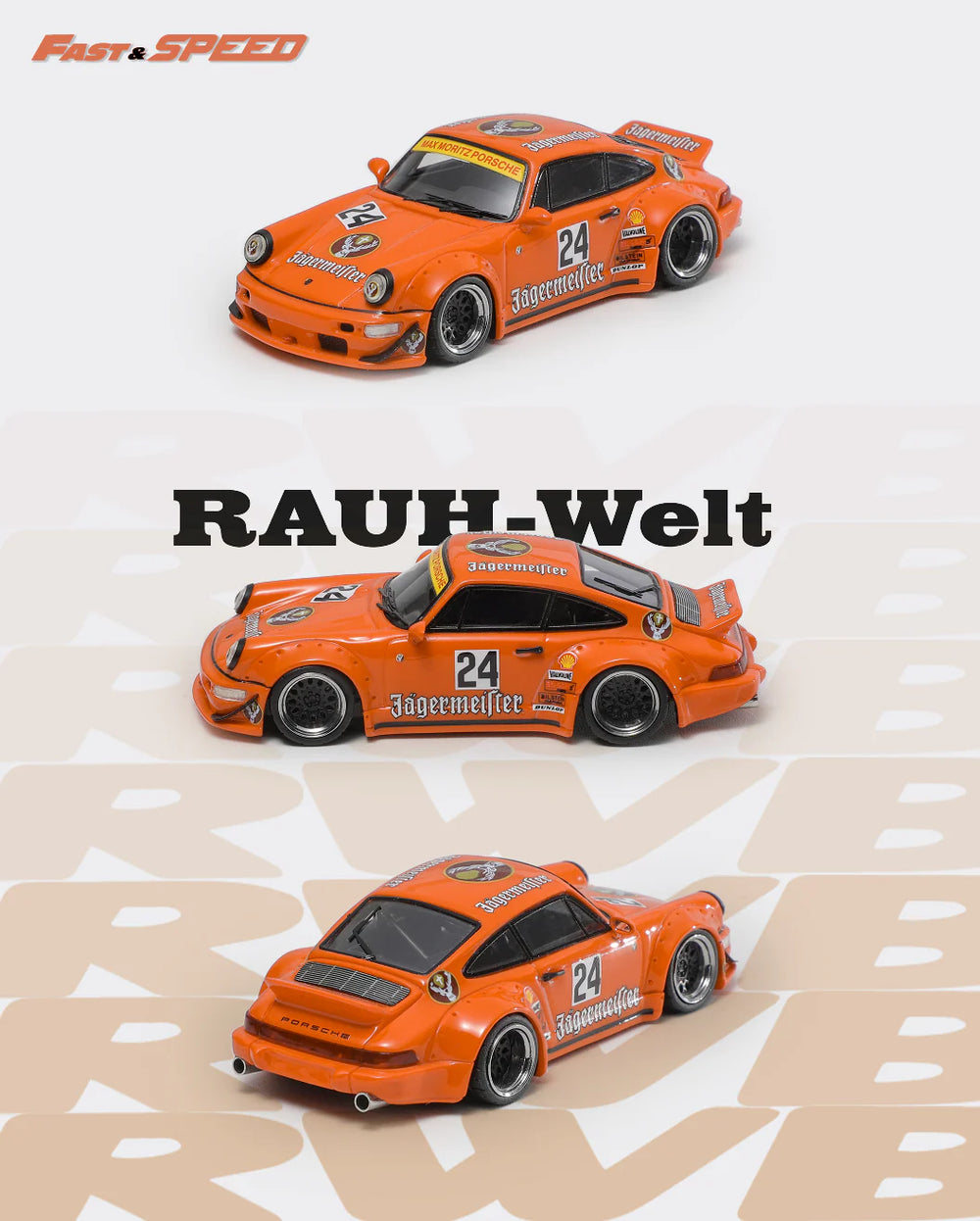 Fast Speed 1:64 Porsche Rauh-Welt RWB964 Wide-Body Modified - Jaeger