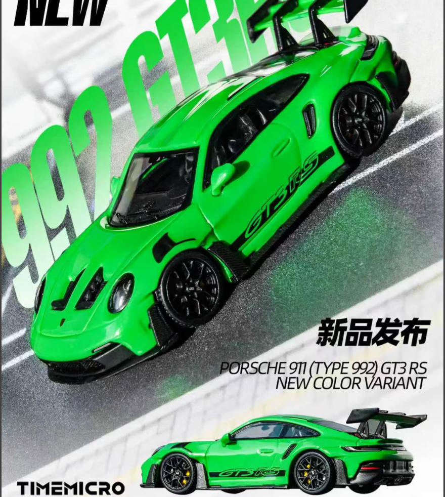 TimeMicro 1:64 Porsche 911 (992) GT3 RS Green TM644645