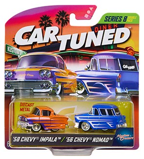 (Preorder) CarTuned 1:64 2-Pack Series 8 “Kustom Cruiser” 1958 Chevy Impala SS w/ 1956 Chevy Nomad