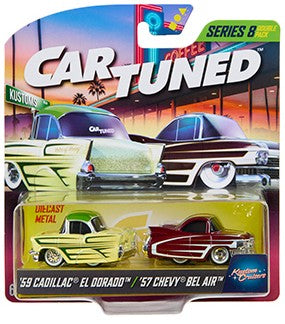 (Preorder) CarTuned 1:64 2-Pack Series 8 “Kustom Cruiser” 1959 Cadillac El Dorado w/ 1957 Chevy Bel Air