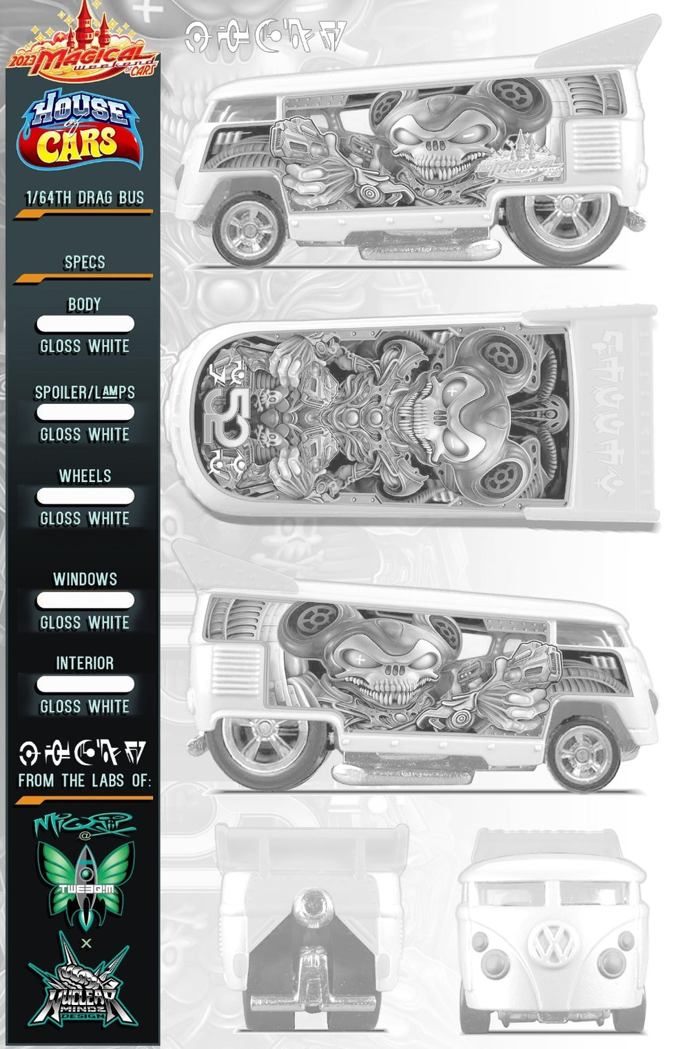 Magical Weekend MiQ/Nuclear Mindz VW Drag Bus Alien MiQey Ghost Version