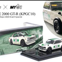 IN64-KPGC10-MDX23WH 1:64 NISSAN SKYLINE 2000 GT-R (KPGC10) White MALAYSIA DIECAST EXPO 2023 Event Edition 