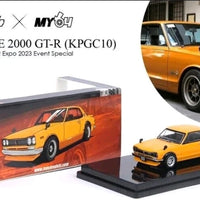 IN64-KPGC10-MDX23OR 1:64 NISSAN SKYLINE 2000 GT-R (KPGC10) Orange MALAYSIA DIECAST EXPO 2023 Event Edition  
