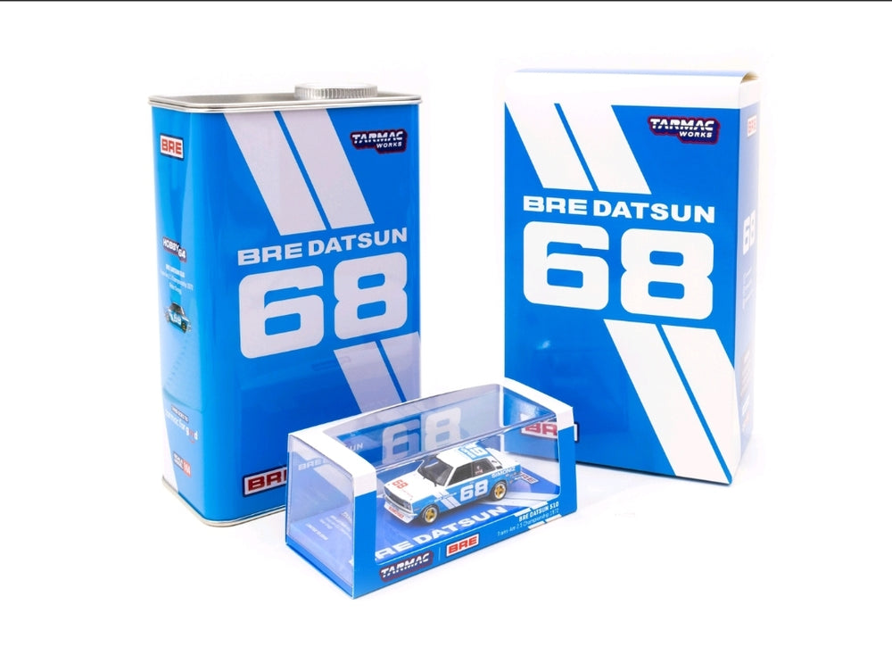 HOBBY64 - BRE Datsun 510 Trans-Am 2.5 Championship 1972 Peter Gregg with BRE metal oil can