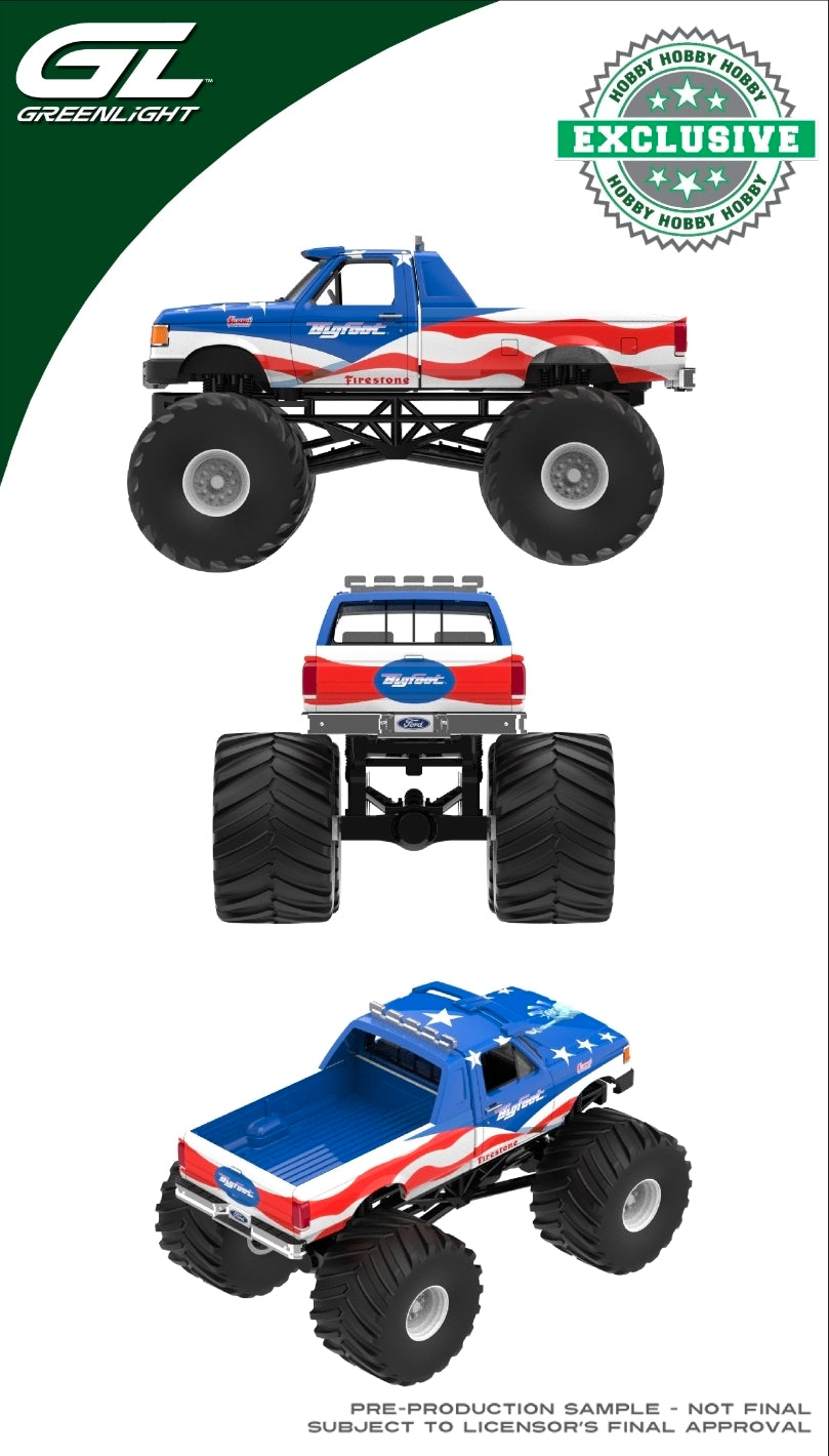 Preorder) 1:64 Hobby Exclusive  30592  -  Kings of Crunch - Bigfoot #14 - 1990 Ford F-350 Truck USA 250 Tribute (Hobby Exclusive)