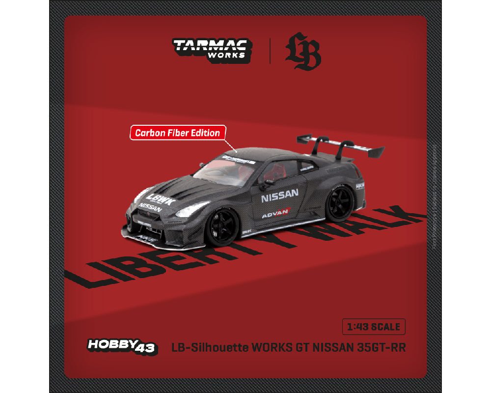 (Preorder) Tarmac Works 1:43 LB-Silhouette WORKS GT NISSAN 35GT-RR – Full Carbon – Hobby43