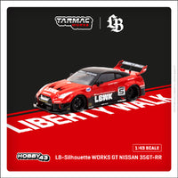 (Preorder) Tarmac Works 1:43 LB-Silhouette WORKS GT NISSAN 35GT-RR Silhouette – Red – Hobby43