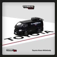 Tarmac Works 1:64 Toyota Hiace Widebody with Rack – Black – Hobby64