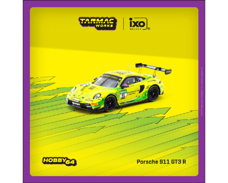 (Preorder) Tarmac Works 1:64 Porsche 911 GT3 R – Yellow – Hobby64