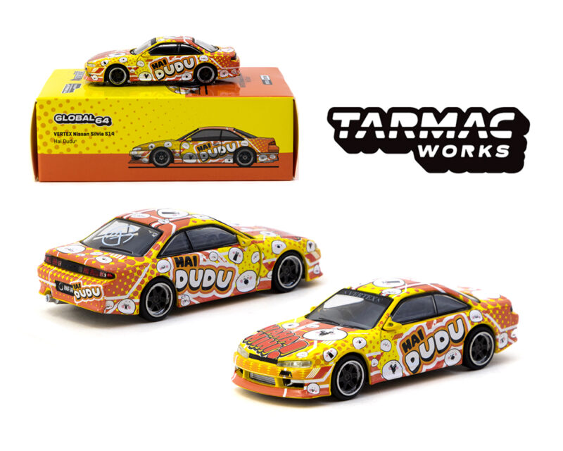 (Preorder) Tarmac Works 1:64 VERTEX Nissan Silvia (S14) Hai Dudu IMX Expo Special Edition – Indonesia Exclusives