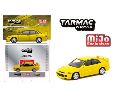 (Preorder) Tarmac Works 1:64 Mitsubishi Lancer GSR Evolution III – Yellow – MiJo