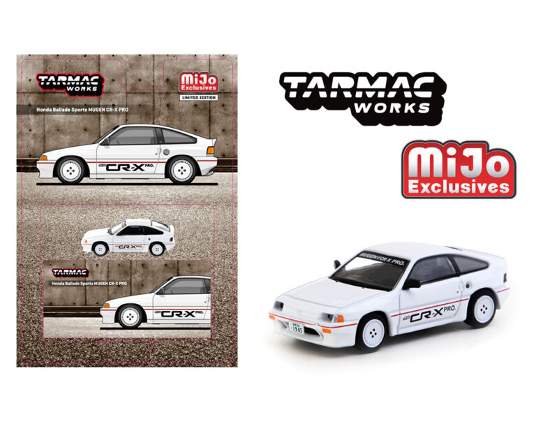 (Preorder) Tarmac Works 1:64 Honda Ballade Sports MUGEN CR-X PRO – White – Global64 – MiJo Exclusives Limited Edition