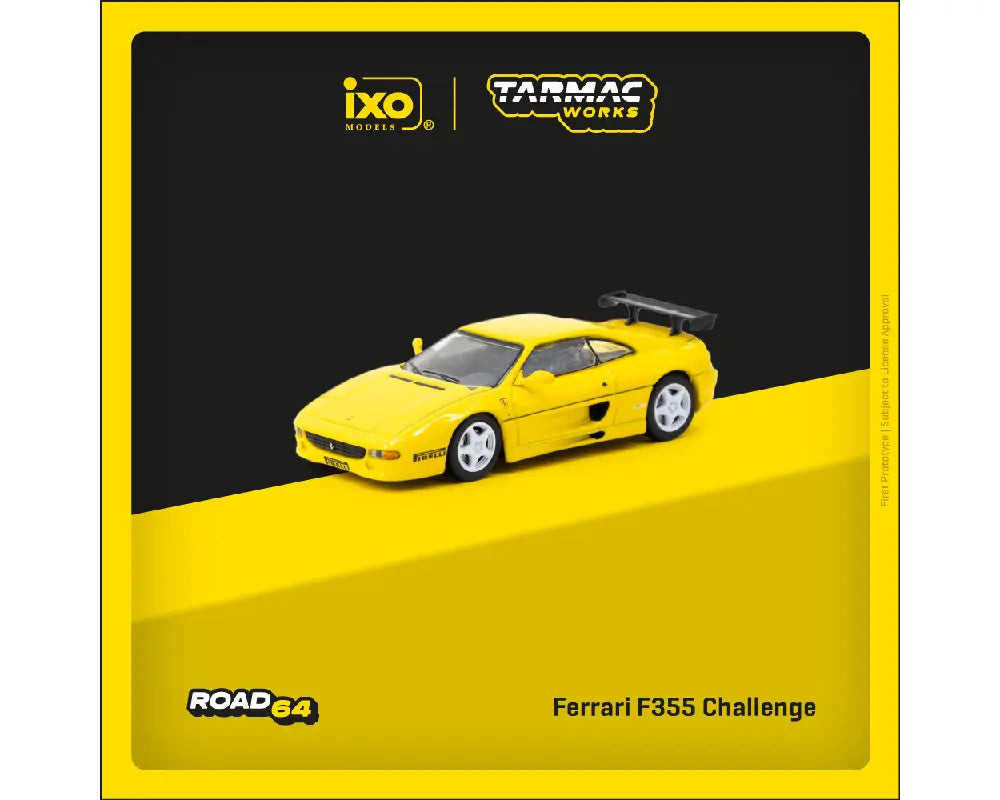 (Preorder) Tarmac Works 1:64 Ferrari F355 Challenge – Yellow – Road64