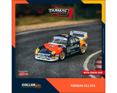 (Preorder) Tarmac Works x Schuco 1:64 Porsche 911 GT2 24h LE MANS 1995 #91-