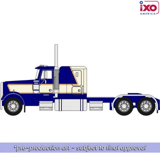 (Preorder) IXO Model 1:64 1998 Freightliner Classic - Blue, Cream, and Peach