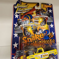 2023 Weekend of Wheels Johnny Lightning 1981 Zinger Silverado Snake and Mongoose Damaged Packaging