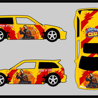 Scary Wine Bottle Honda Civic 1 of 1 - 2 Car Set