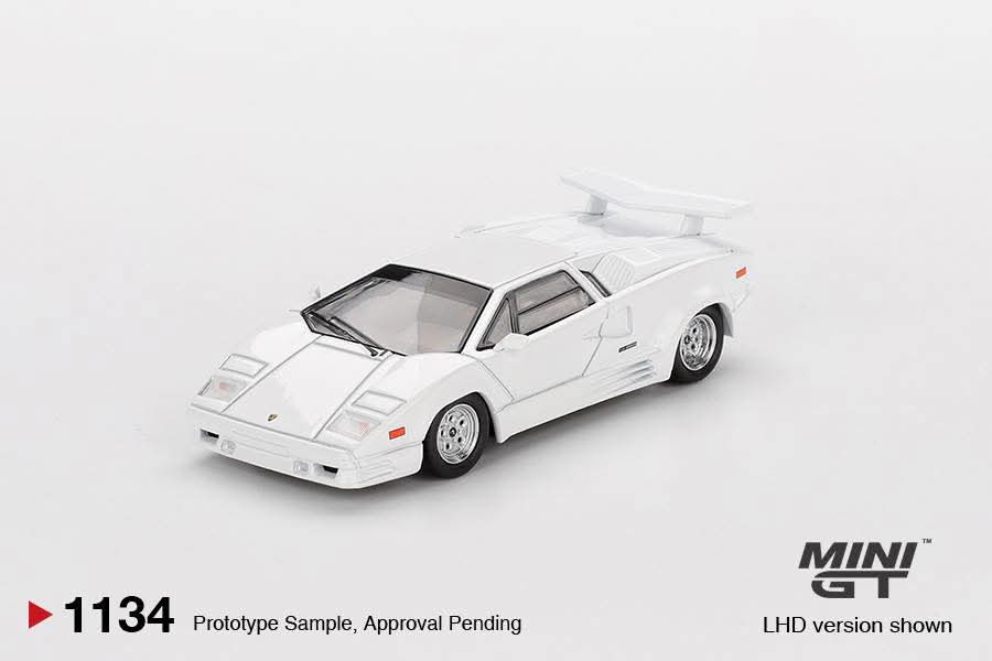 MiniGT Lamborghini Countach 25th Anniversary White