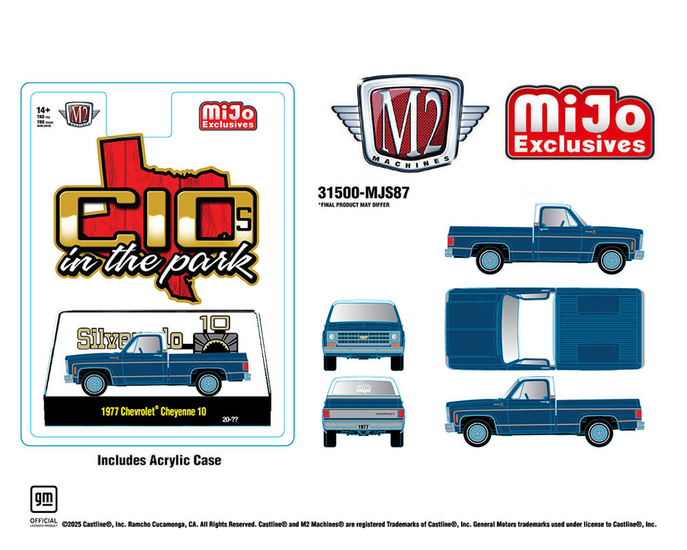 (Preorder) M2 Machines 1:64 1977 Chevrolet Cheyenne 10 “C10s In The Park” – Blue – MiJo Exclusives Limited Edition