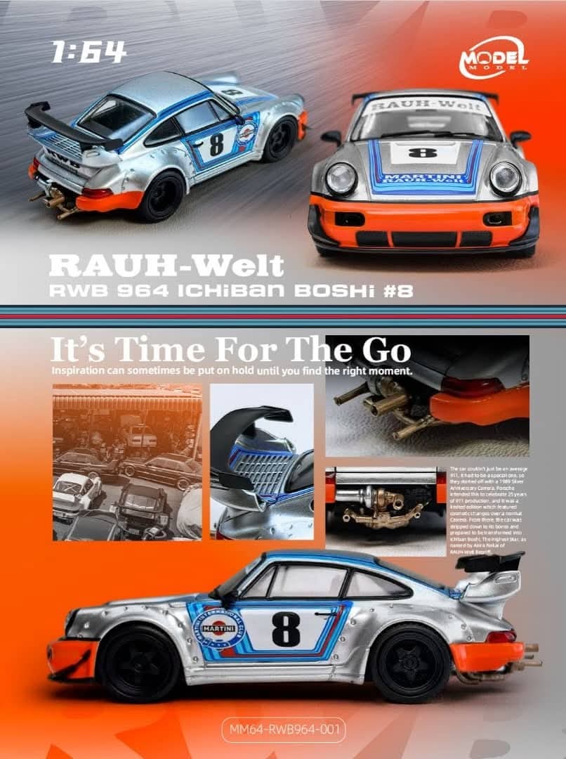 ModelModel Rauh-Welt RWB964 GT Wing
Silver Martini Ichiban Boshi (A)#8