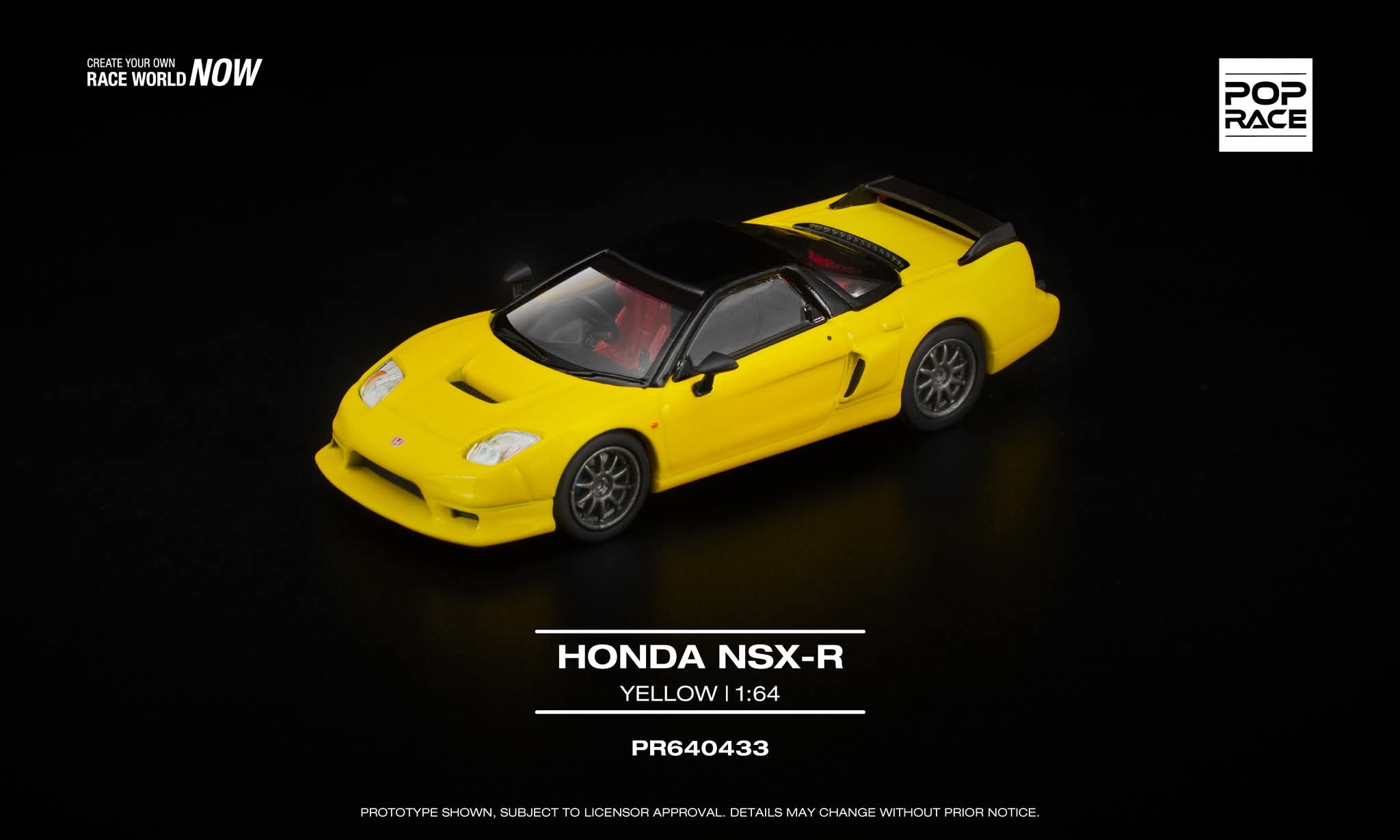 Pop Race PR640433 Honda NSX-R Yellow