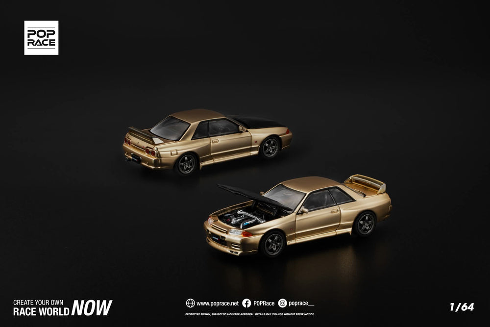 The Model Car Show Pop Race Exclusive Nissan Skyline Chrome Gold R33