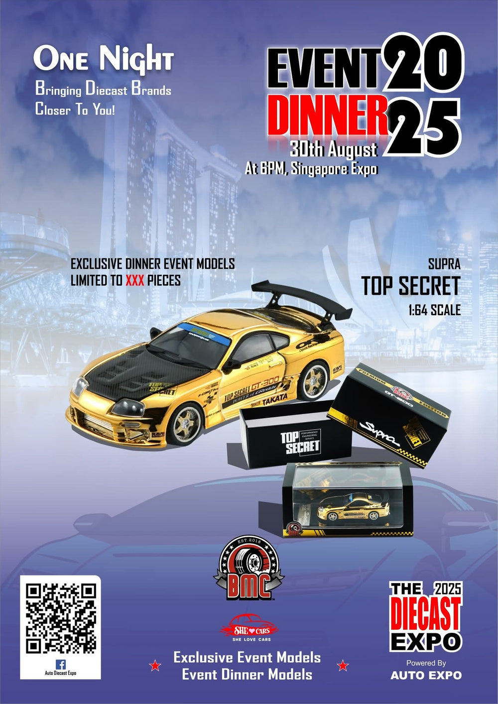 One Night In Singapore BMC Gold Plated Supra Dinner Exclusive