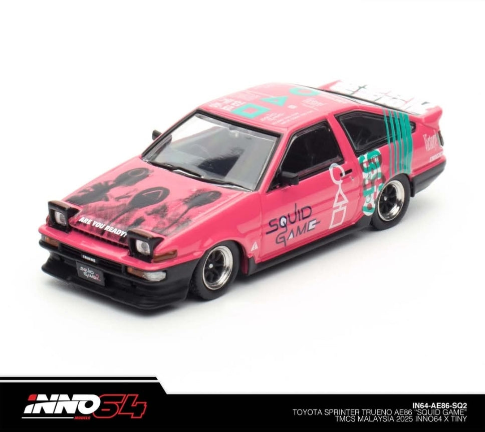 Toyota Sprinter Trueno AE86 "Squid Game" TMCS Malaysia 2025 INNO64 X TINY Exclusive