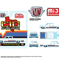(Preorder) M2 Machines 1:64 1975 Chevrolet Cheyenne Super 30 Dually “C10s In The Park” – White – MiJo Exclusives Limited Edition