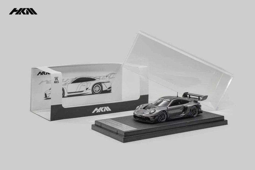 HKM 1:64 911 (992) GT3 R Rennsport Diecast Grey