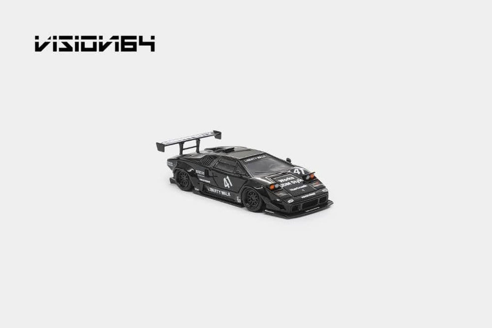 Vision64 1:64 
Countach LP500, LB-Works Modified Black
Retractable-Headlight