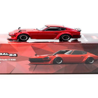 Tarmac Works 1/64 Scale, GLOBAL64 Nissan Fairlady Z S30 Widebody Red Special Edition T64G-062-RE