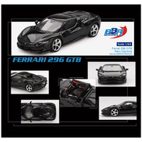 (Preorder) BBR Models 1:64 Ferrari 296 GTB – Nero Daytona – Limited Edition
