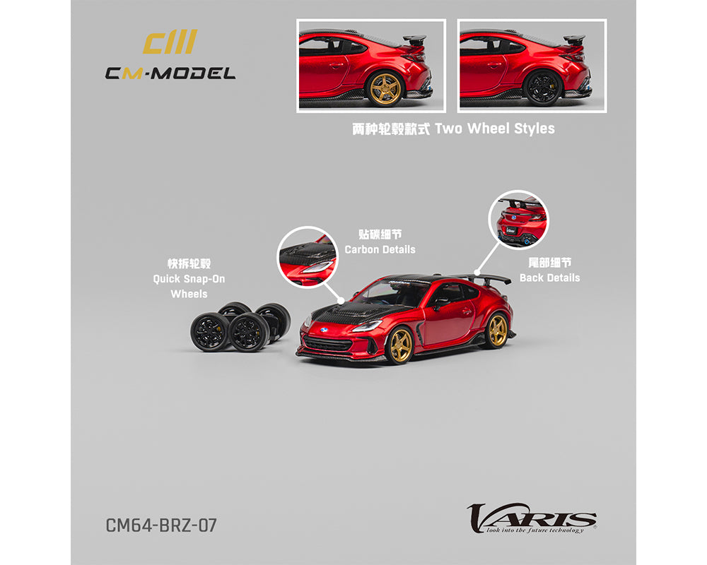 (Preorder) CM Model 1:64 Subaru BRZ Varis Widebody – Metallic Red