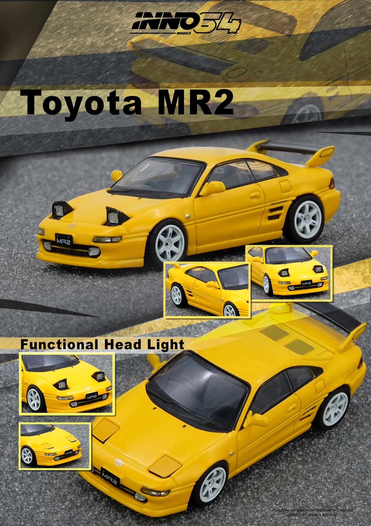 Inno64 Toyota MR2 (SW20) Yellow