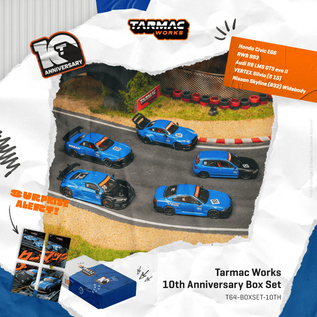 Tarmac Works 1:64 Tarmac Works 10th Anniversary Box Set T64-BOXSET-10TH