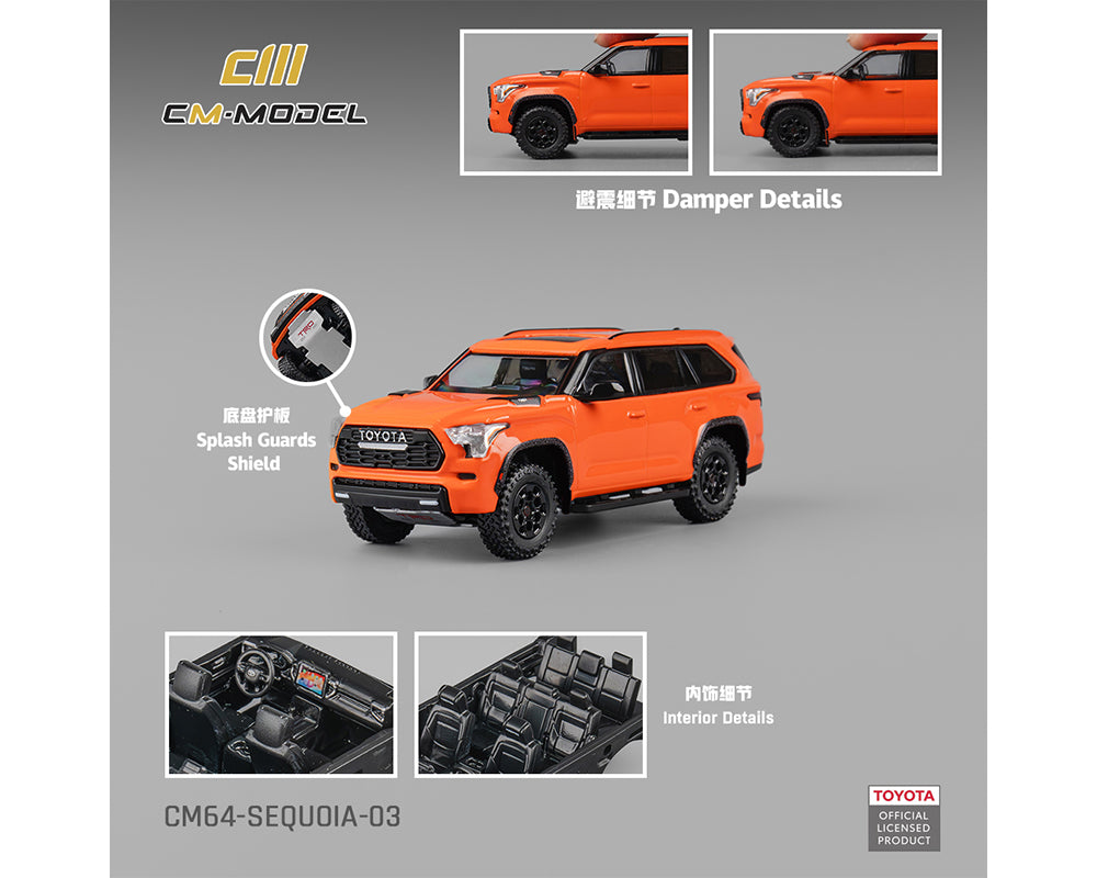(Preorder) CM Model 1:64 Toyota Sequoia TRD-PRO – Solar Octane – Limited Edition