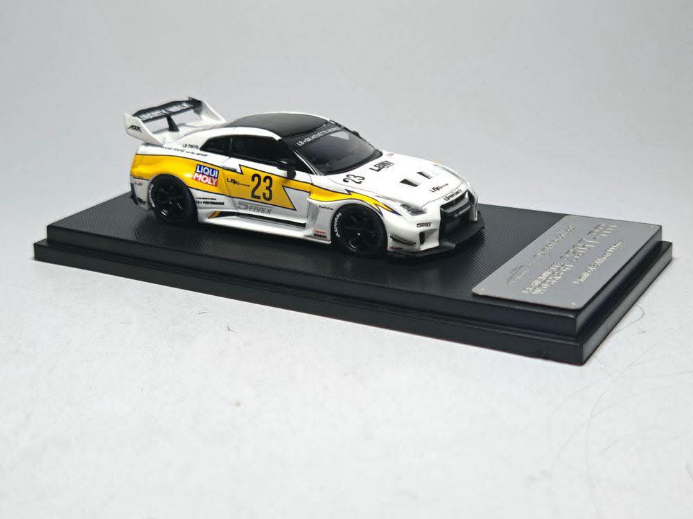 MC 1/64 LB GTR GT White Flash Livery  Ver. 1 Rear Wing/2-Foot Tail Wing