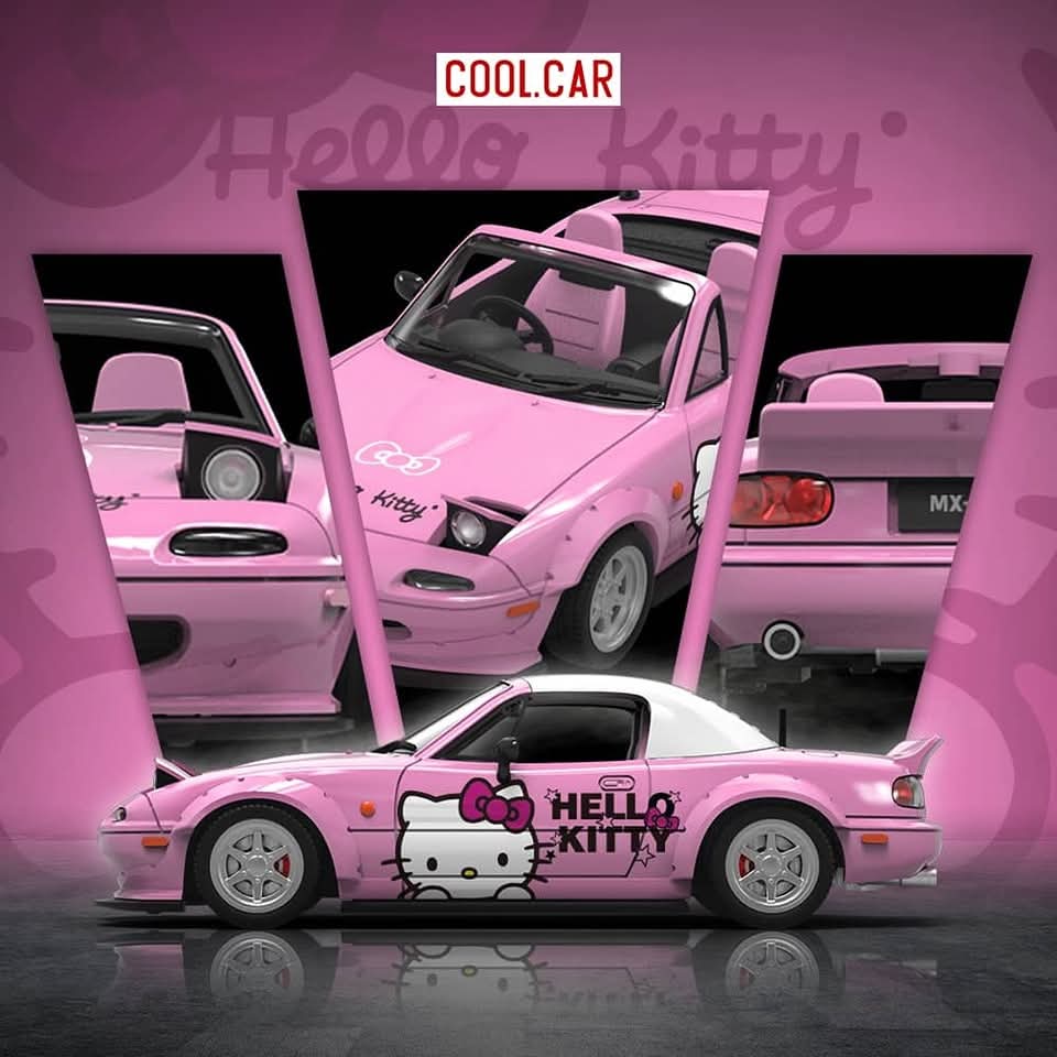 Cool Car x Time Micro TM 1:64 Diecast Model
MX-5 Eunos Roadster (NA/Miata) Wildbody - Light Pink